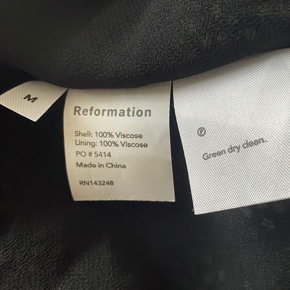 Reformation Gjelina Wrap Mini dress Nebraska Black Floral Long Sleeve Size M - Picture 7 of 9